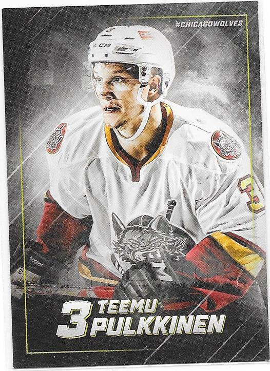 2017-18 Chicago Wolves #3 Teemu Pulkkinen Jokerit farmi