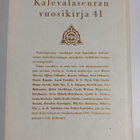 Kalevalaseuran vuosikirja 41 - pikkukuva 2
