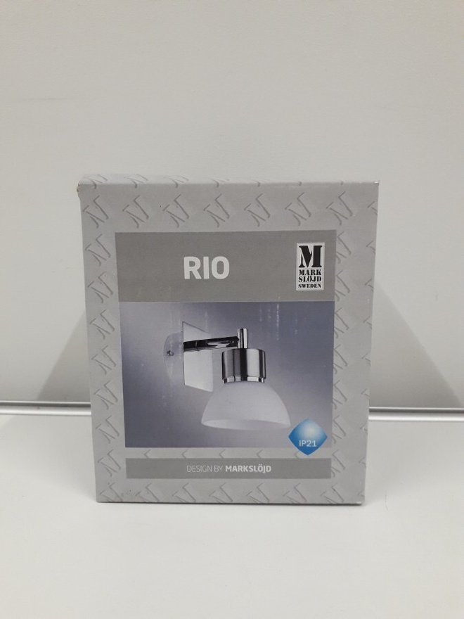 Seinävalaisin Rio 1lmp (chrome, uusi)