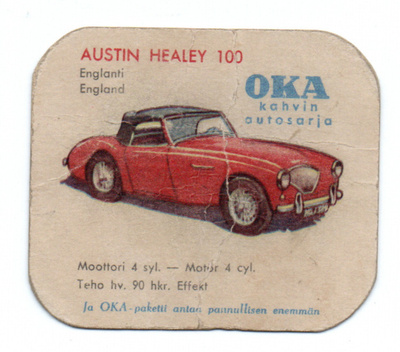 Kahvilappu OKA AUSTIN HEALEY 100
