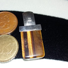 Kotimainen Desing, Hopea riipus, tiikerinsilmä kivi, KI 925 - pikkukuva 3