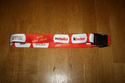 UUSI Nutella Kinder Tic Tac matkalaukkuvyö n. 84-150 cm