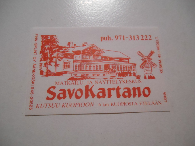 TT Etiketti Savo Kartano Kuopio
