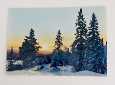 "Aurinkoinen pakkaspäivä"-KULKEMATON POSTIKORTTI