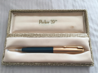 Vanha vintage Parker "51" lyijytäytekynä, käyttämätön