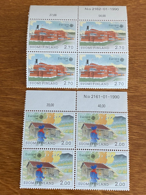 EUROOPPA 1990 PARI NELIÖT NUMERO MARGINAALILLA**