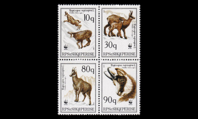 Albania 2423-6vb ** WWF alppikauris (1990)