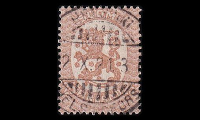 92 o M-17 25p ruskea loisto Helsinki 12.X.21 (1919)