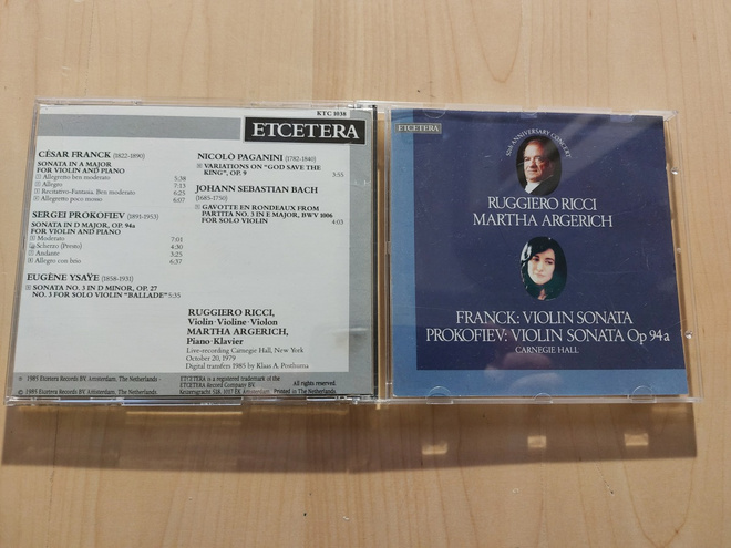 FRANK/ PROKOFIEV etc.  –SONTA FOR VIOLIN & PIANO orig. HOLL