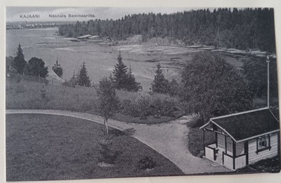 Kajaani, näköala Seminaarilta, höyrylaiva, maisemaa, ei p.
