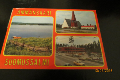 SUOMUSSALMI ÄMMÄNSAARI 1987 KULKENUT KORTTI