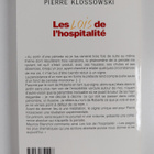 Pierre Klossowski : Les lois de l'hospitalite - pikkukuva 2