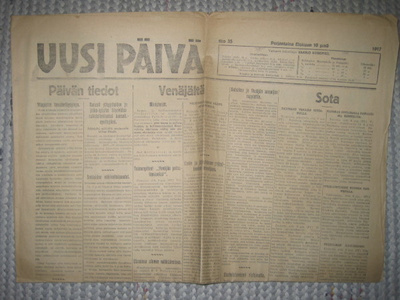 Sanomalehti: Uusi Päivä 10.8.1917