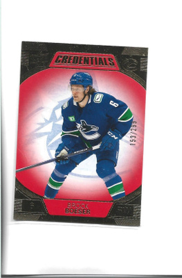 BROCK BOESER - 2022-23 CREDENTIALS # 87 - RED num 153/299