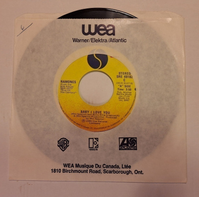 Ramones Baby I Love You / High Risk Insurance 7" sinkku