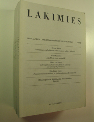 Lakimies, 90. vuosikerta (1992), numerot 2-4 ja 6-8 : suo...