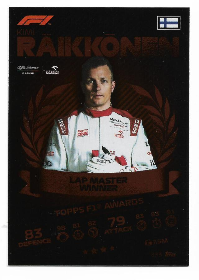 2021 Topps Turbo Attax F1 #233 Kimi Räikkönen