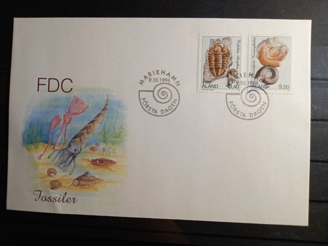 ÅLAND EPK FDC 6/1996: Fossiilit sarja