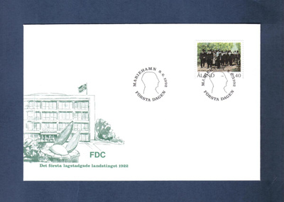FDC...Åland... Ensimmäiset maakuntapäivät...8.6.1992