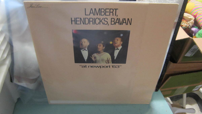 Lambert, Hendricks & Bavan reissue LP Fra  At Newport '63