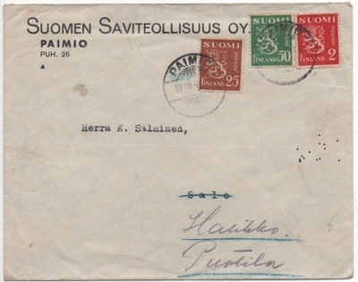 Firmakuori Paimio Suomen Saviteollisuus 1940