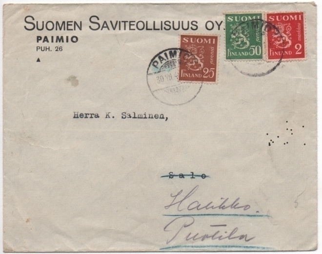 Firmakuori Paimio Suomen Saviteollisuus 1940
