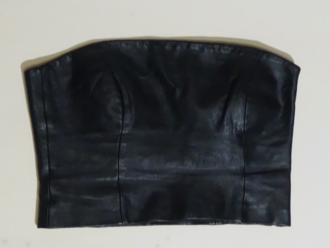 Retro nahkainen Vero Moda toppi 90-luvun lopusta