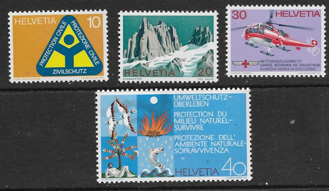 Sveitsi - Vuositapahtumia II 1972 (Mic. 975-978) ** sarja