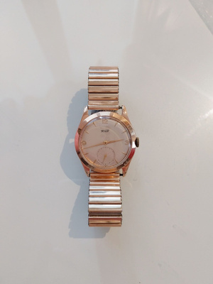 Tissot vintage 1950-luvun rannekello 14k kultaa + Fixoflex