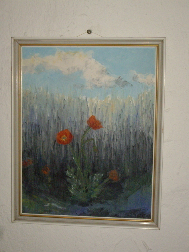 Allan Riutta UNIKKONIITTY  öljyväri 50x40cm v.1965