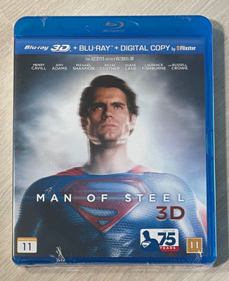 Man of Steel (2013) Blu-ray 3D + Blu-ray (UUSI)