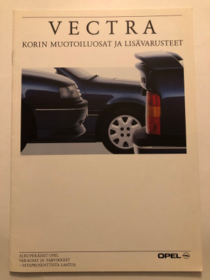 Myyntiesite - Opel Vectra lisävarusteet - 2/1992