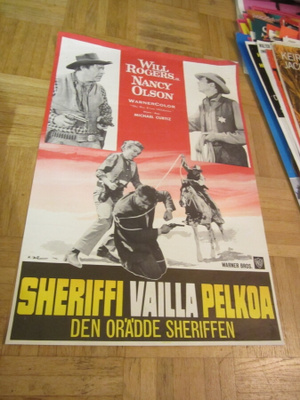 VANHA ORIG ELOKUVAJULISTE SHERIFFI VAILLA PELKOA