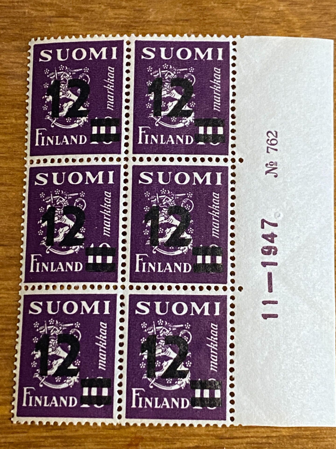 LEIJONA MALLI 1930 12MK/10MK LISÄPAINAMA NUMEROKUUSILO**