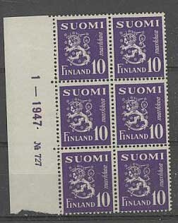 1947 10mk violetti nro-6lo 727 ++