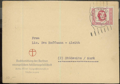 DDR Mi 313 kirje
