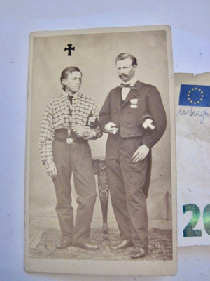 VANHA CDV Valokuva Merimies Meripoika Musta Silmä 1860-l