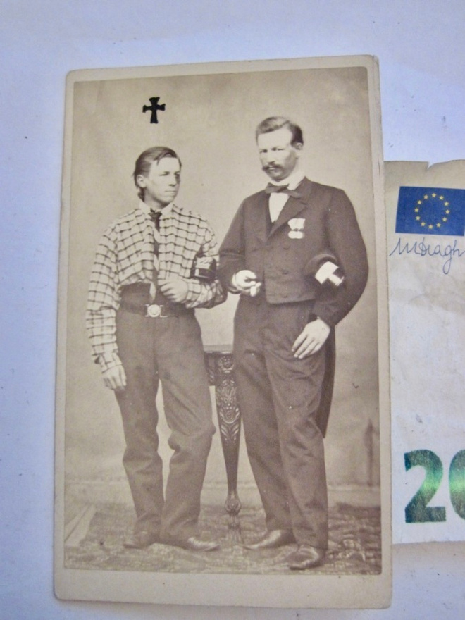 VANHA CDV Valokuva Merimies Meripoika Musta Silmä 1860-l