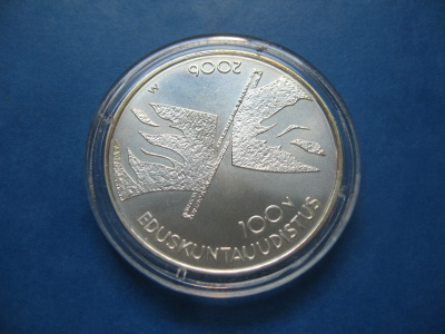 Suomi 10e hopea juhlaraha Eduskuntauudistus - 2006