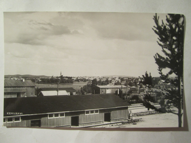 Kortti Kemijärvi 1950-l Rautatie Asema Alkup.Mallikappale