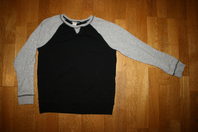 H&M harmaa musta ohut college 146-152