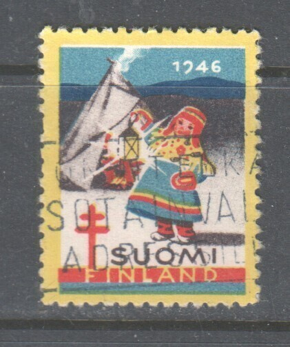 1946  TUB joulumerkki leimattuna.