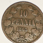 10 penniä 1865 Aleksanteri II - pikkukuva 1