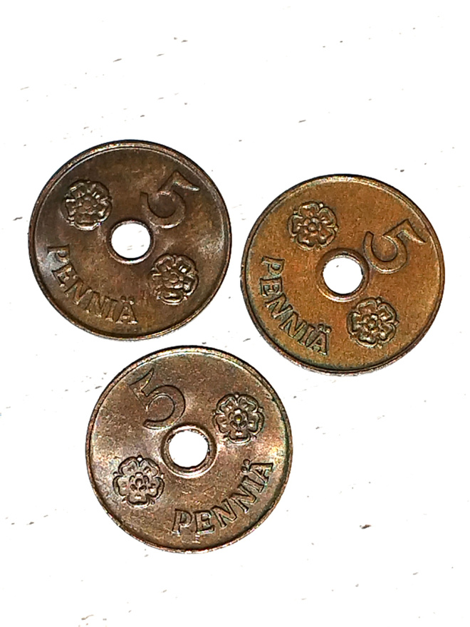 5 penniä 1941 3kpl