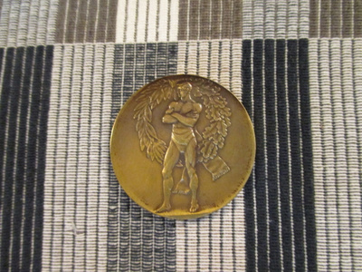 TUL Hämeen Piiri Naisten Mestari Kiekko 1948 mitali.