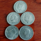Brittiläisiä "sixpence" hopea kolikoita - pikkukuva 2