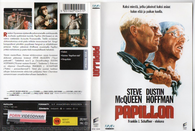 Papillon	(3 956)	K	-FI-	DVD	suomik.		steve mcqueen	1973
