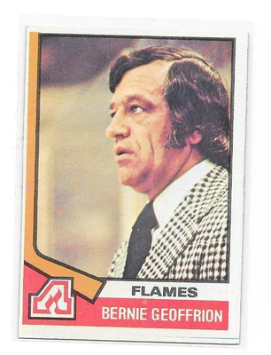 1974-75 Topps #147 Bernie "BoomBoom" Geoffrion Atlanta Flame