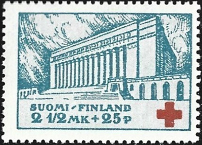 1932 Punainen Risti 2 ½ mk + 25 p **  LaPe 175