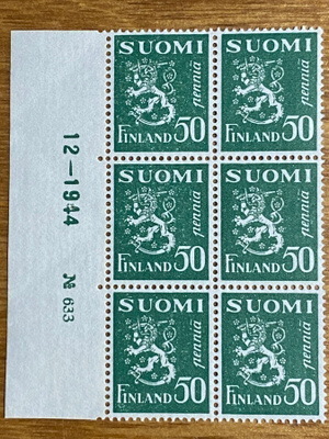 LEIJONA MALLI 1930 50 PENNIÄ NUMERO KUUSILO**